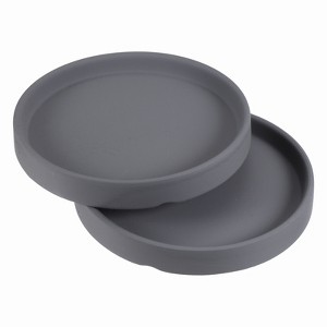 Unique Bargains Indoor Ceramic Round Plant Pot Saucers Tray 2 Pcs - 1 of 4