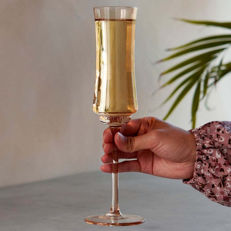 Twine Tulip Champagne Flutes, Gold Amber Tinted, 4 of 9