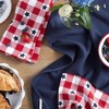 MARTHA STEWART Americana Star Gingham Holiday Kitchen Towels 3-Pack Set, 100% Cotton, Absorbent, Patriotic USA America Decor, Red/White/Blue, 16"x28" - 2 of 4