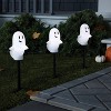 5ct 15.5" LED Halloween Pathway Lights with Chasing Effect and Timer Cool White Ghost - Hyde and EEK! Boutique™: Outdoor Ghost Decor - 2 of 4
