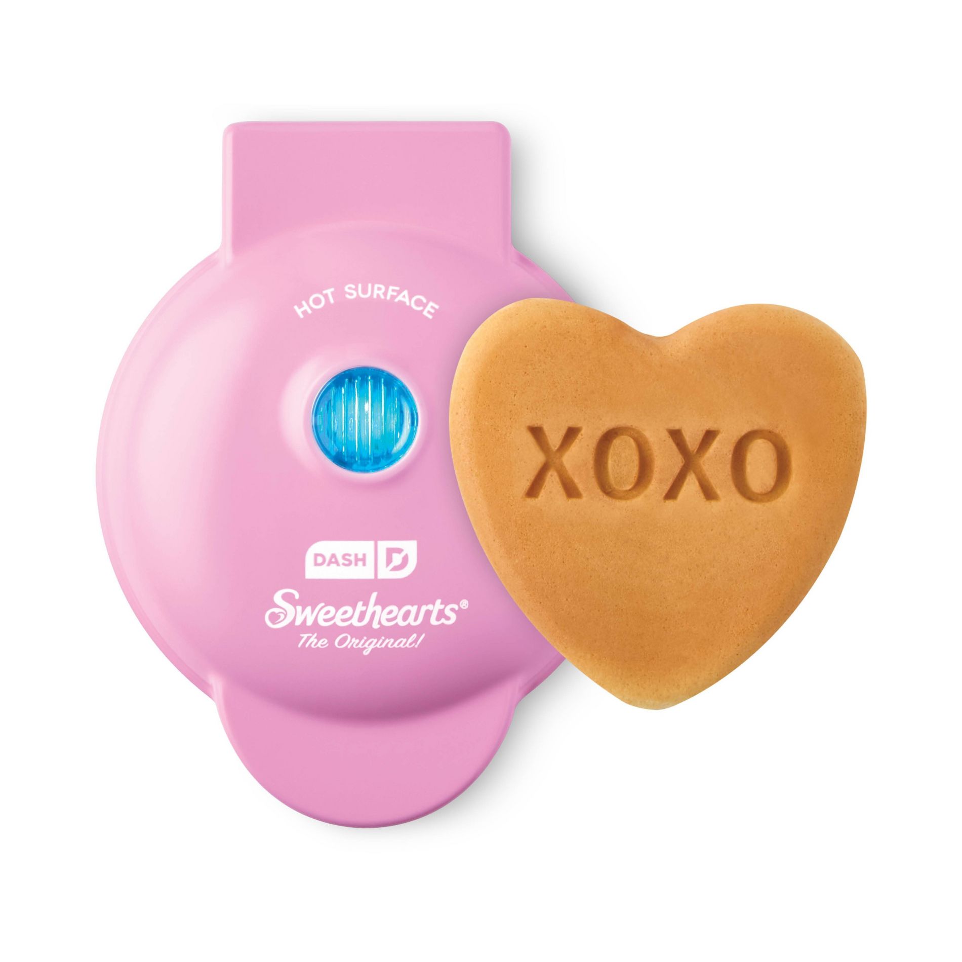 Dash x Sweethearts Mini Waffle Maker Pink XOXO