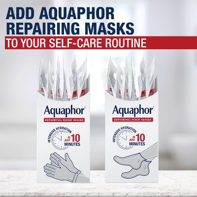 Aquaphor Advanced Therapy Repairing Hand Mask - 0.7 fl oz: Deep Hydration, Paraben-Free, Contains Shea Butter