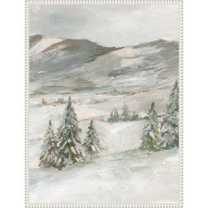 23"x30" Amanti Art Snowy Slopes I by Ethan Harper Framed Canvas Wall Art - 1 of 4