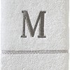 SKL Home By Saturday Knight Ltd Casual Monogram Hand Towel Set A - 2-Count - 16X26", White - 3 of 3
