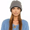 Anna-Kaci Comfy Warm Knit Slouchy Beanie Hat Double Color Roll Up Edge Ski Cap - 2 of 4
