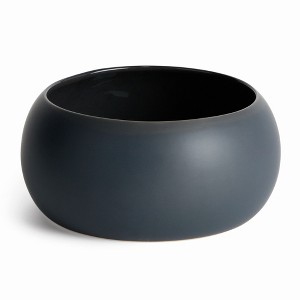 Plum & Post Mallie Decorative Bowl - Dark Blue Ceramic - Handcrafted - 1 of 4