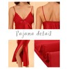 cheibear Women's Spaghetti Strap Nightdress Cami Satin Pajama Dress - 4 of 4