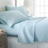 Plazatex Luxurious Ultra Soft 100% Cotton Moisture Wicking Solid Color Sheet Set Blue - 2 of 4