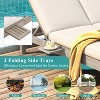YOOCOZZ Acacia Wood Outdoor Double Chaise Lounge with 5-Position Adjustable Backrest for Two - 4 of 4