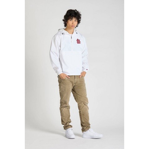 MLB St. Louis Cardinals Men's Champion White Packable Jacket - L