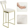 Garvee Bar Stools Set, Counter Height Bar Stools with Soft Velvet Upholstery & Metal Legs, Kitchen Island Stools with Back for Home Bar - 4 of 4
