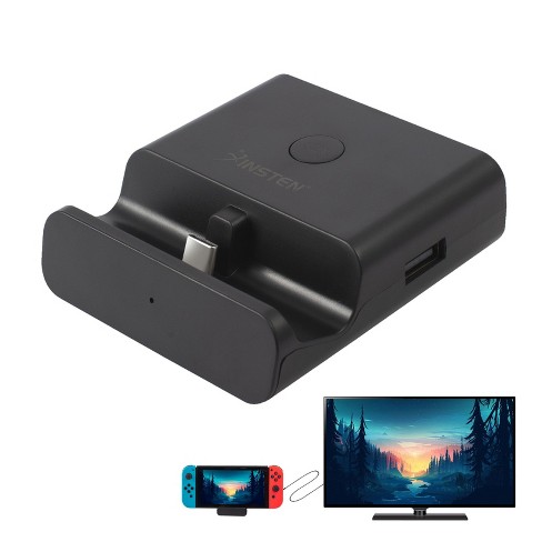 Insten Tv Dock For Nintendo Switch And Oled Model 4k Hdmi Docking Station Portable Charging Adapter Stand With Extra Usb 3 0 2 0 Port Target