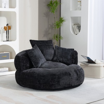 TiramisuBest Lazy Sofa Durable Comfort Lounger High Back Bean Bag Chair With 3 Pillows