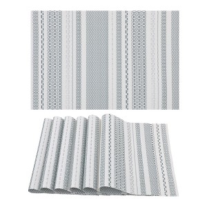 REGALWOVEN PVC Heat Resistant Wipeable Kitchen Dining Table Mat 18 x 12 Inch 6 Pcs - 1 of 4