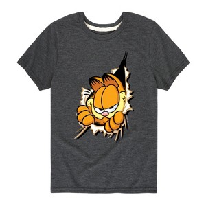 Boys' - Garfield - Peeking Out Short Sleeve Graphic T-Shirt - 1 of 4