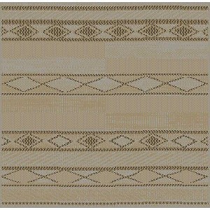 Obeetee Sol Diamond Stripe Power Loomed Contemporary Indoor/Outdoor Area Rug - 1 of 1