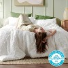 Bedsure | Solid Minimalist Embroidery Duvet Cover Set Cozy and Stylish Bedding Set - 2 of 4