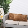 Unique Bargains Checkered Faux Fur Plush Fuzzy Cozy Pillowcases 2 Pcs - 3 of 4