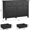 Acekool 47" 6 Drawer Dresser, Modern Textured Storage Chest, Wide Wooden Organizer for Bedroom Living Room Entryway - 2 of 4