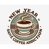 New Year, Same Coffee Addiction Adult Crew Neck Short Sleeve Tee - 2 of 2