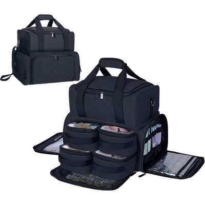 Paaaawaters Large Cosmetic Bag with 4 Removable Case and 2 Removable Dividers Double Layer Travel Storage Organizer