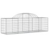 vidaXL Gabion Basket Set - Outdoor Garden Arched, Galvanized Iron, 5 Pcs, Decorative & Sound-Insulating, 78.7" x 19.7" x 23.6"/31.5" - 3 of 4