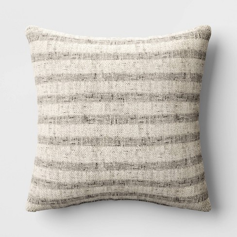 Textural Solid Square Throw Pillow Off-White - Threshold™