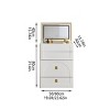 Vanity Desk with Flip Mirror LED Light and 3 Drawers Makeup Table with Stool for Small Bedrooms-3irtyhousy - 4 of 4