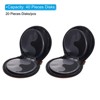 Unique Bargains PU Leather Portable Grid Tote Dividers CD Case Holder 2 Pcs - 3 of 4