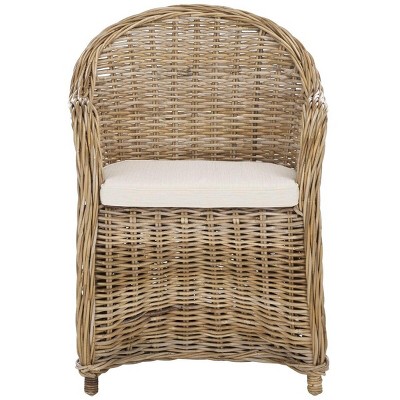 Zane Wicker Club Chair - Gray - Safavieh : Target