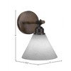 Toltec Lighting Blacksmith 1 - Light Vanity in  Painted Wood/Dark Granite with 7" White Muslin Shade - 2 of 2