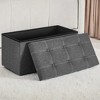 30" Ottoman Storage Bench, Ottoman with Storage, Footstool, Folding Bedroom Bench, Holds 660 lb - image 4 of 4