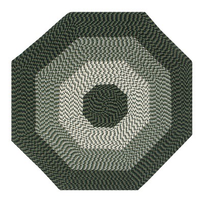 Alpine Stripe Collection 100% Polypropylene Durable & Stain Resistant Double Sided Reversible Indoor Area Utility Octagonal Rug