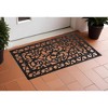 HomeRoots 18" X 30" Black Rubber Scrollwork Outdoor Door Mat - 2 of 3