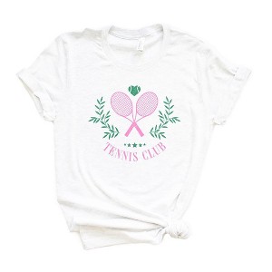 Simply Sage Market Women's Tennis Club Grunge Short Sleeve Graphic Tee - 1 of 3