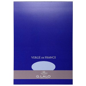 G. Lalo "Verg de France" 50 sheets tablets - 8 1/4x 11 3/4 - Blue - 1 of 2