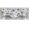 RLF Home Reef Cornice Valance - 100% Cotton with Ivory Lining 50" x 17"  Black - 3 of 4