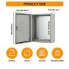 COZONY NEMA 4X Electrical Junction Box, IP66 Weatherproof Steel Enclosure, Outdoor/Indoor, Hinged, Lockable, w/ Mounting Plate, UL Listed - 3 of 4