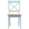 vidaXL Dining Chairs, 2 Pcs, Gray and Light Wood Solid Rubber Wood - 3 of 4