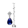 Guili Sterling Silver Clear & Dark Blue Cubic Zirconia Dangling Earrings, an Elegant and Sparkling Jewelry Piece for a Timeless Fashion Accent - 2 of 3