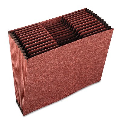 Pendaflex Heavy-Duty Expanding Open Top File 12 Pockets 1/3 Tab Letter Brown R217MHD