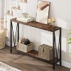 Console table,43 inch 2-story entrance table,narrow sofa table with storage space,for living room,hallway and foyer - 2 of 4