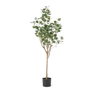 SKRAN Eucalyptus Tree Artificial,with Artificial Leaves,Fake Trees Indoor Outdoor for Home Office Living Room Bedroom Foyer Porch Decor. - 1 of 4