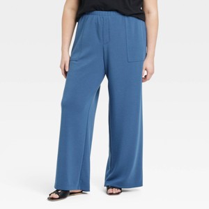 Women's Mid-Rise Sandwash Pull-On Knit Leisure Utility Pants - A New Day™ - 1 of 3