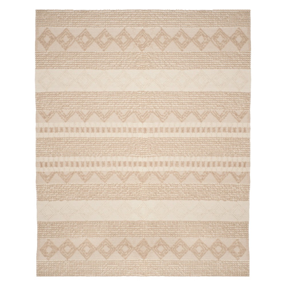 9'x12' Geometric Woven Area Rug Beige/Ivory - Safavieh