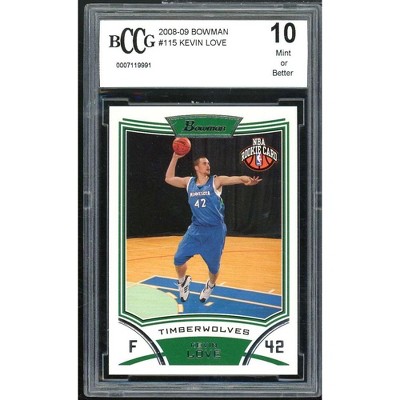 Kevin Love Rookie Card 2008-09 Bowman #115 BGS BCCG 10