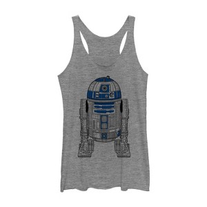 Women's Star Wars R2-D2 Detailed Droid Racerback Tank Top - 1 of 3