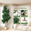 7FT Fiddle Leaf Fig Tree Artificial with 141 Leaves - Realistic Faux Ficus Lyrata Trees in 9" White Planter Pot, Indoor Fake Floor Plants ,Gift - 4 of 4