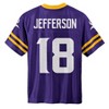 NFL Minnesota Vikings Boys' Short Sleeve Justin Jefferson Jersey - 3 of 3