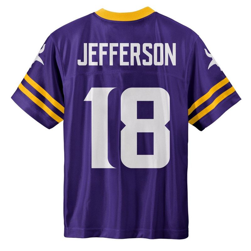 NFL Minnesota Vikings Boys&#39; Short Sleeve Jefferson Jersey, 3 of 4